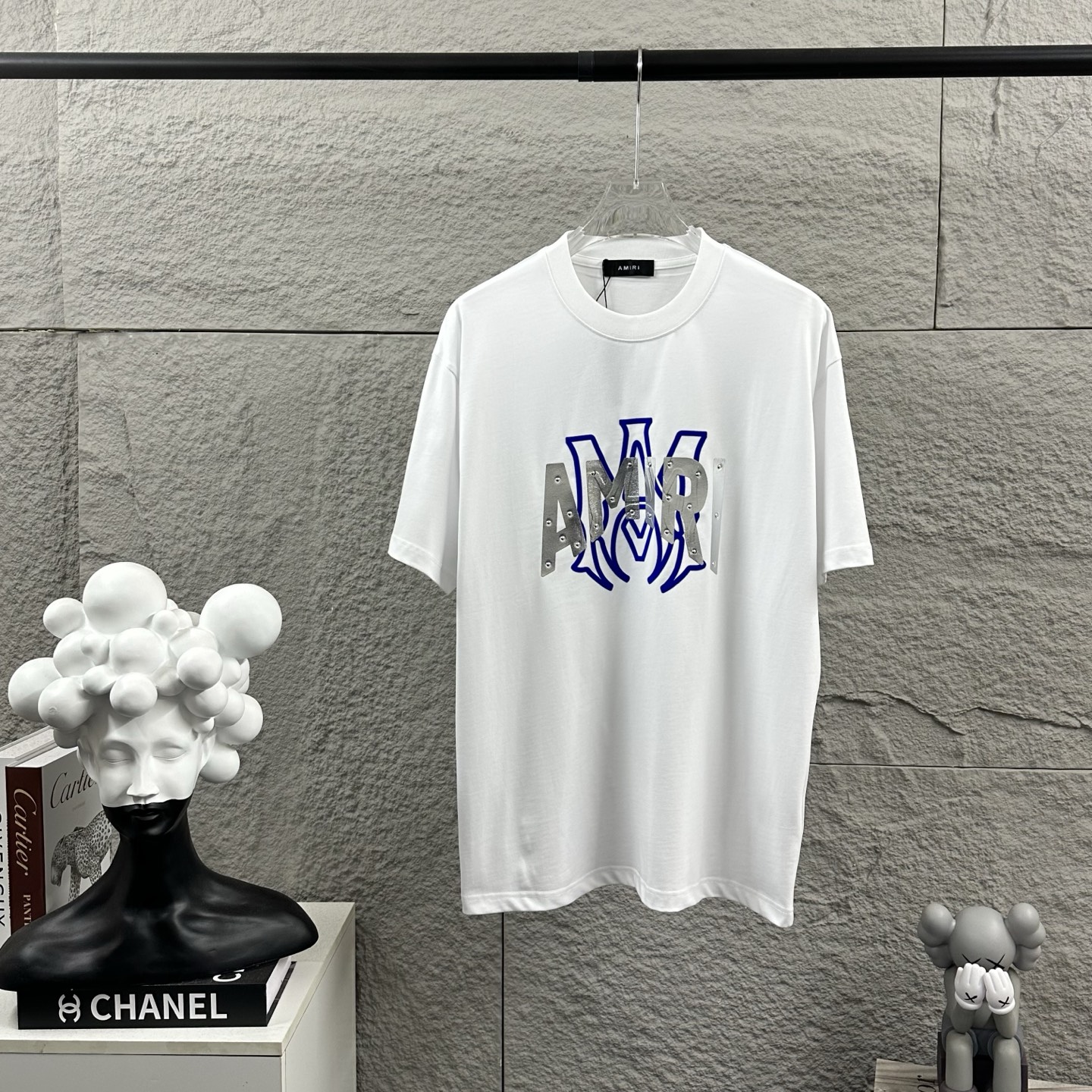 P80 Amiri*埃米尔 2026 Nueva camiseta de manga corta de primavera/verano, tejido de algodón puro de doble hilo personalizad…