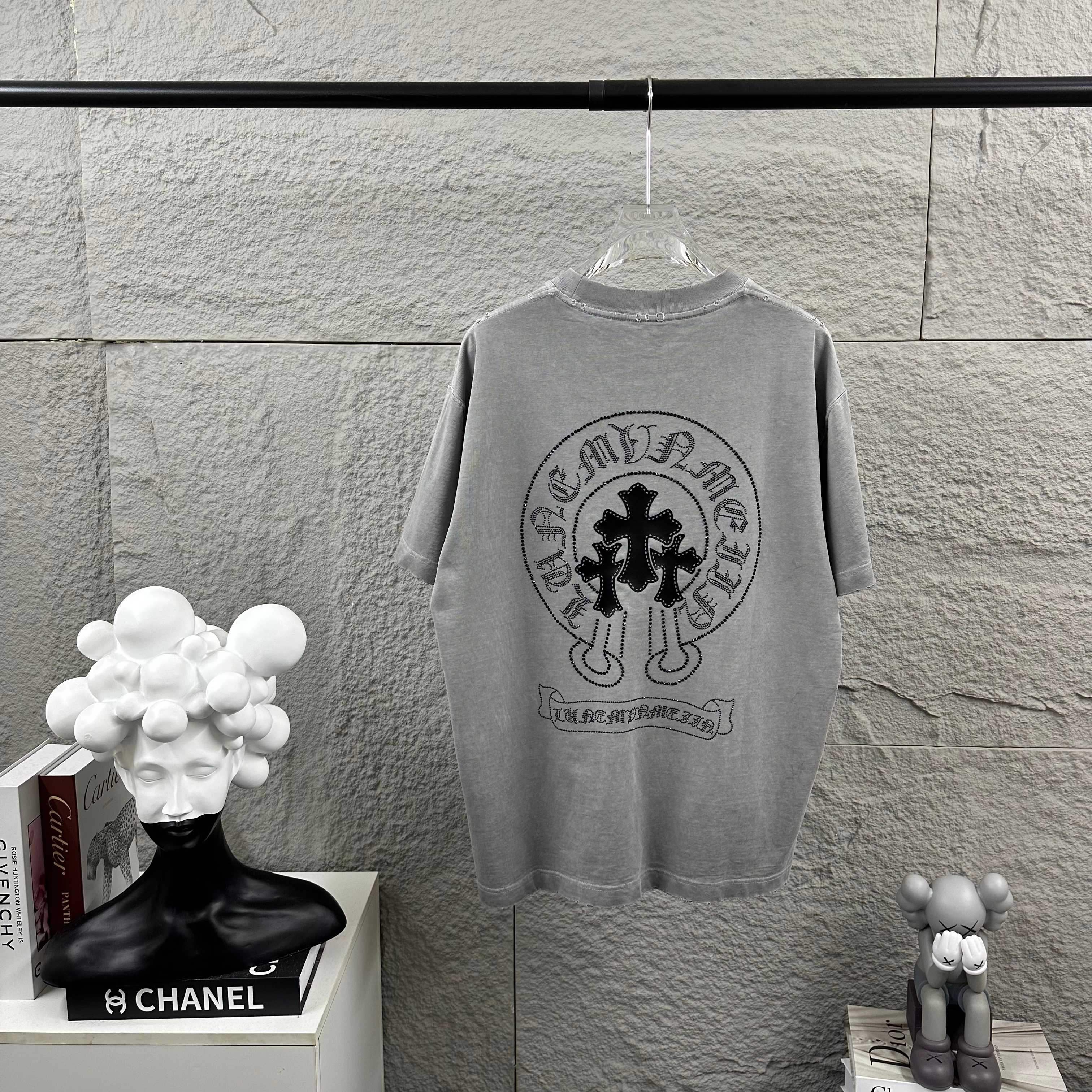 p105 CH* Chrome Hearts* Nueva para primavera/verano 2026, estilo pesado con lavado y desgastado, cristales tridimension…