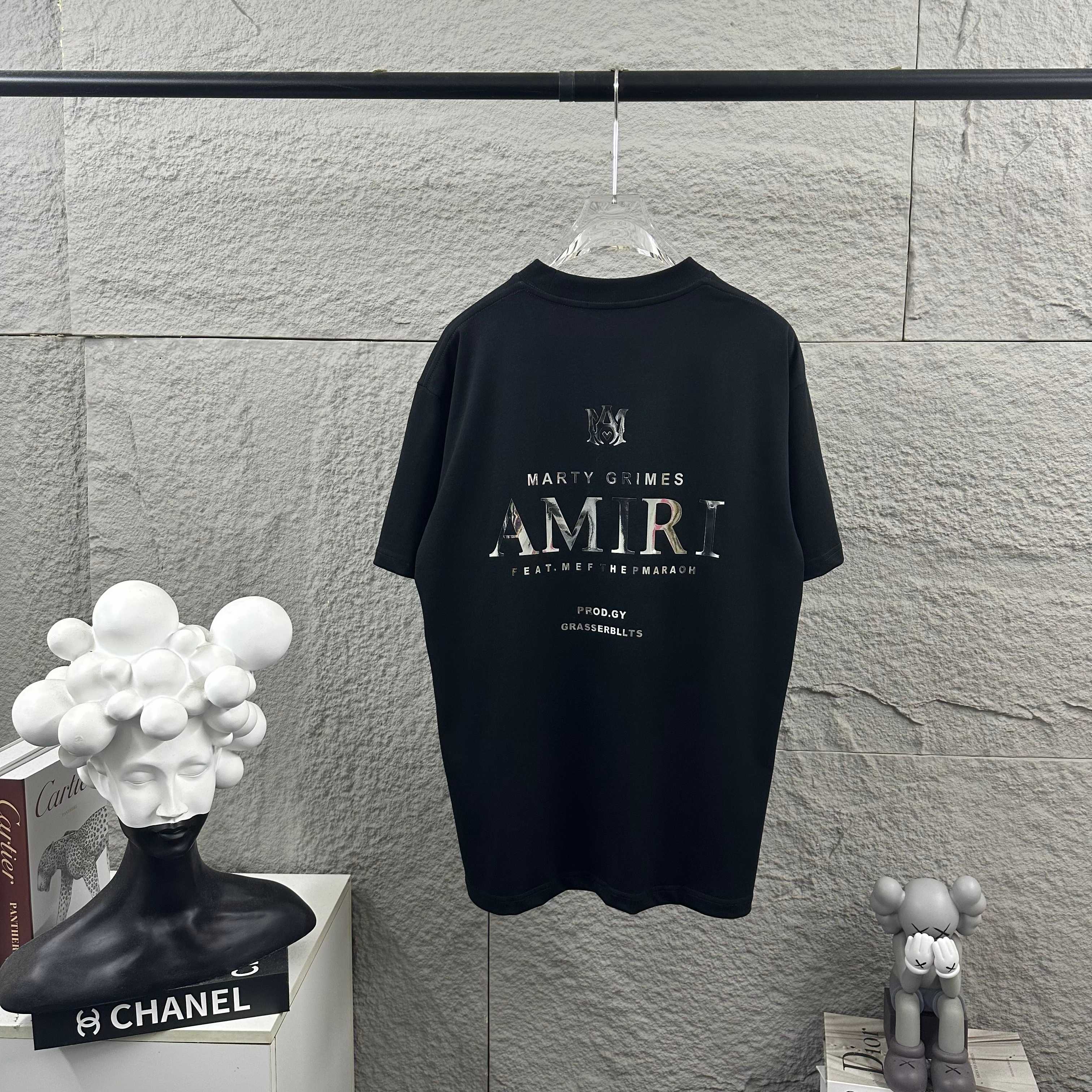 P80 Amiri*Emir 2026 nueva temporada primavera-verano, tela de algodón peinado doble hilo personalizada, camiseta de man…