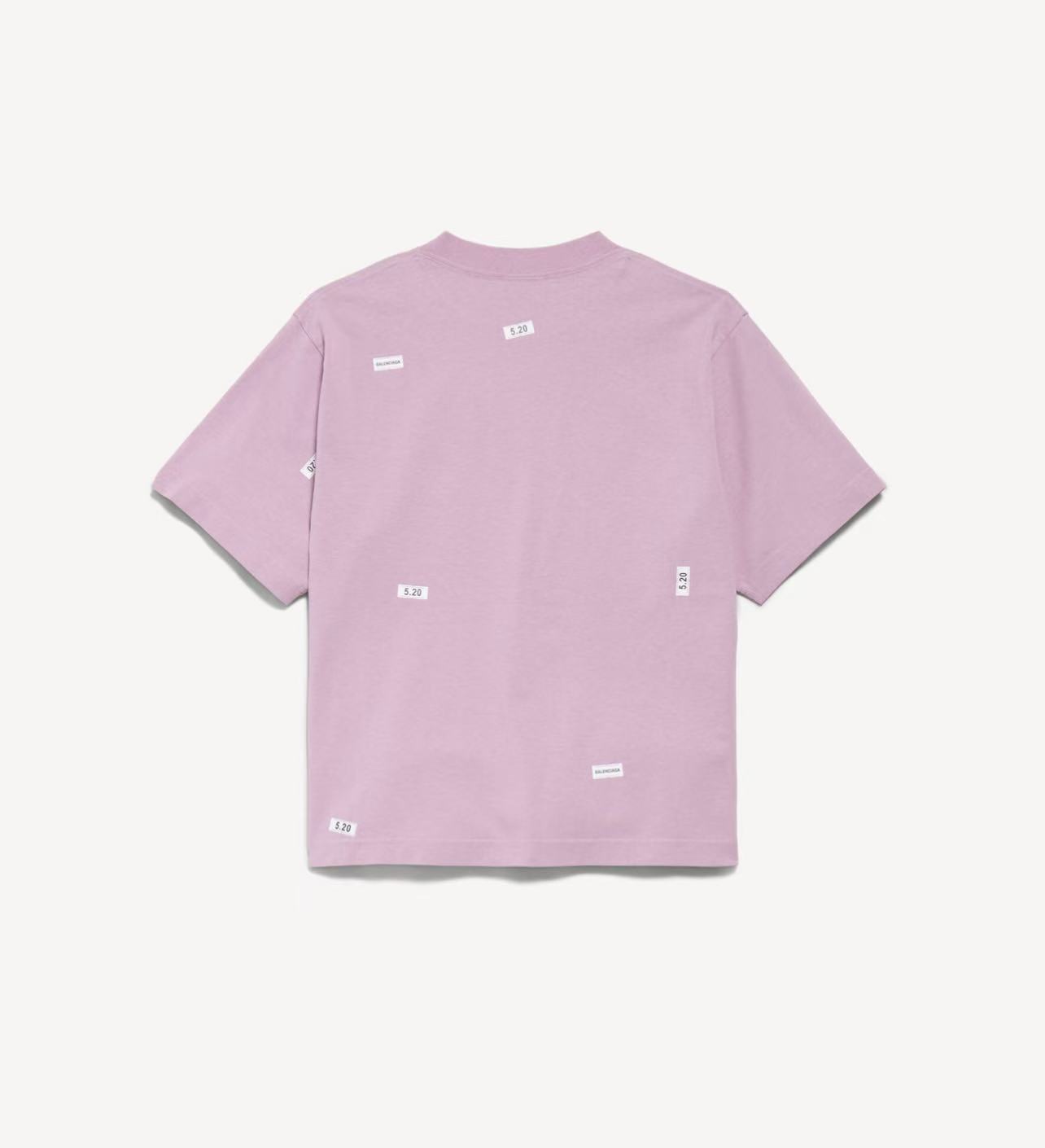 Balenciaga 官网品质BALENCI*GA/巴黎 SS26最新款 5 20贴纸印花左袖绣Logo短袖T恤砖柜同步