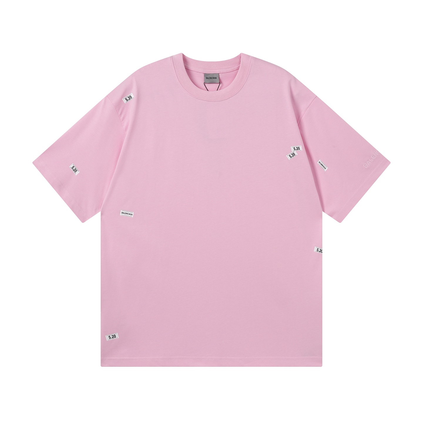 Balenciaga 官网品质BALENCI*GA/巴黎 SS26最新款 5 20贴纸印花左袖绣Logo短袖T恤砖柜同步