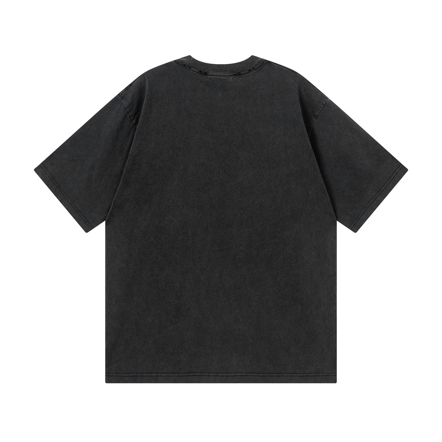 Balenciaga 官网品质BALENCI*GA/巴黎 SS26最新款 前面以Balenclag* 街道夜景建筑图案印花洗水做旧短袖T恤