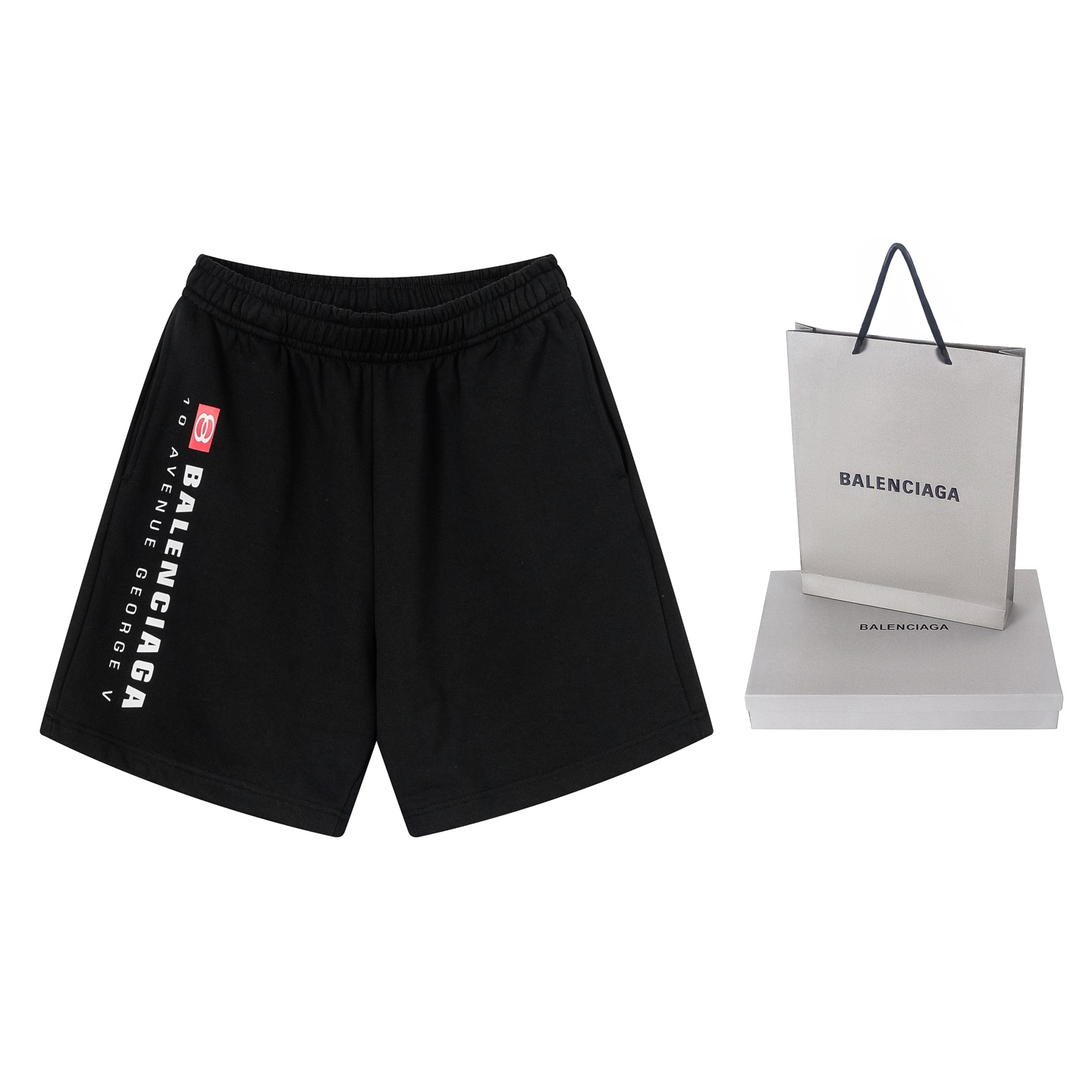 Balenciaga 官网品质BALENCI*GA/巴黎 2026新款 巴黎 字母印花短裤 砖柜同步