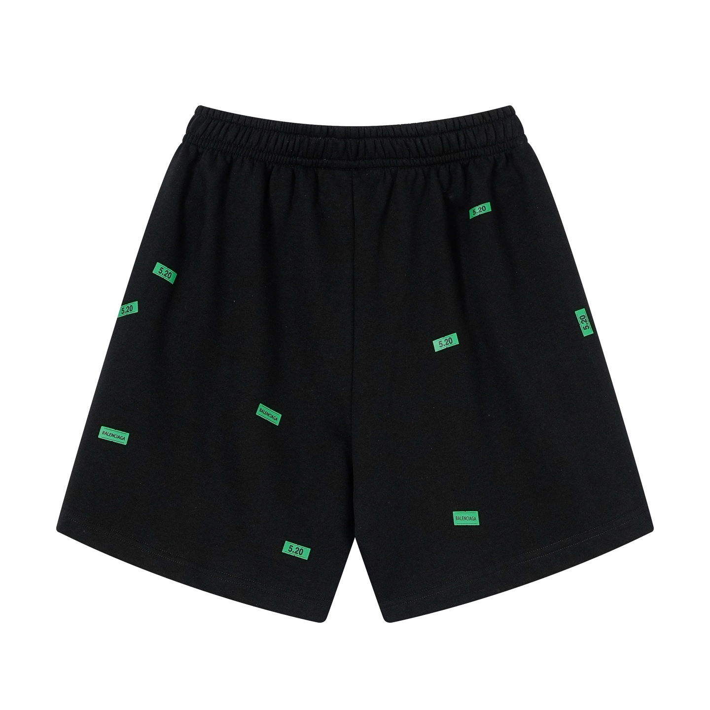 Balenciaga 官网品质BALENCI*GA/巴黎 2026新款 巴黎5 20贴纸印花 左边刺绣巴黎小字母短裤