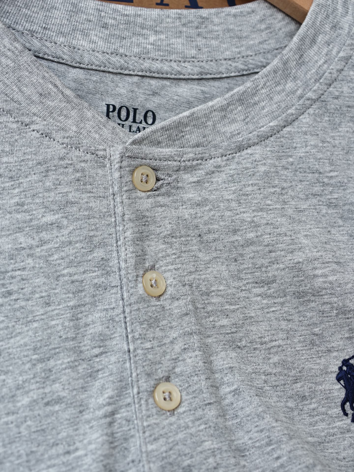 Футболка Polo Ralph Lauren с длинными рукавами и воротником хенли