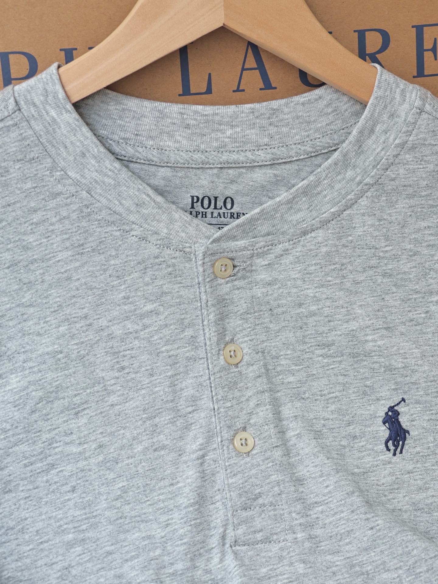Футболка Polo Ralph Lauren с длинными рукавами и воротником хенли