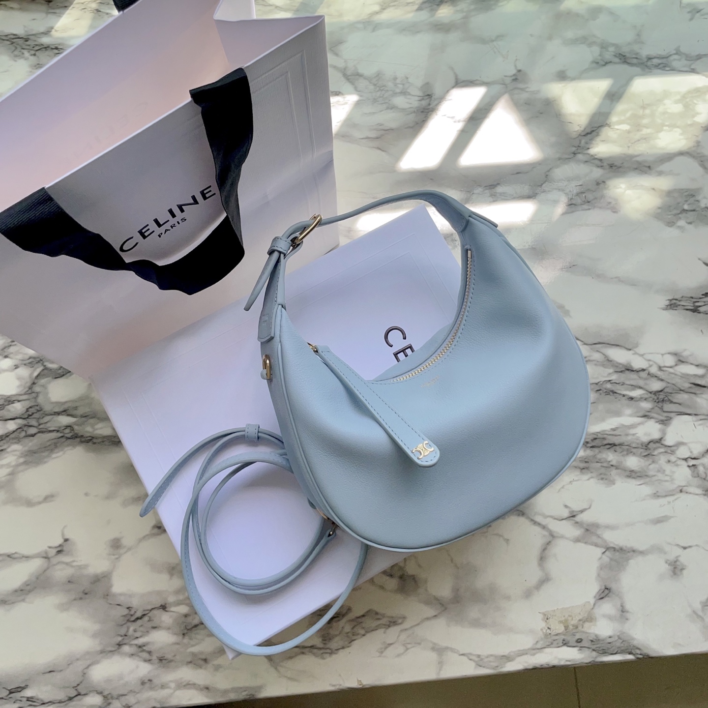 Celine 25 new lulu small crescent moon