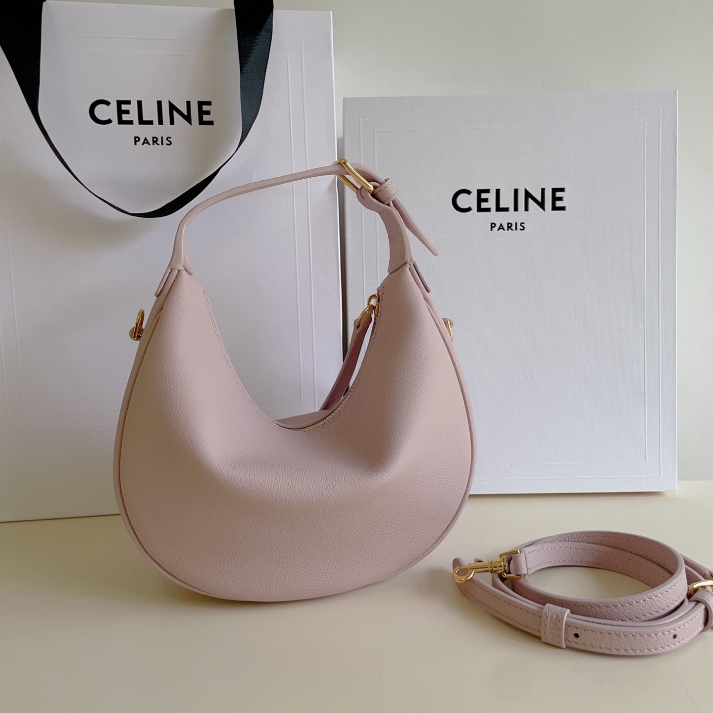 Celine 25 new lulu small crescent moon
