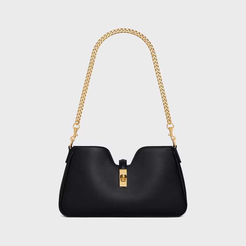 Celine Camille Handbag in Black Leather with Gold-Tone Hardware 5 i1755150808116 824 0 3