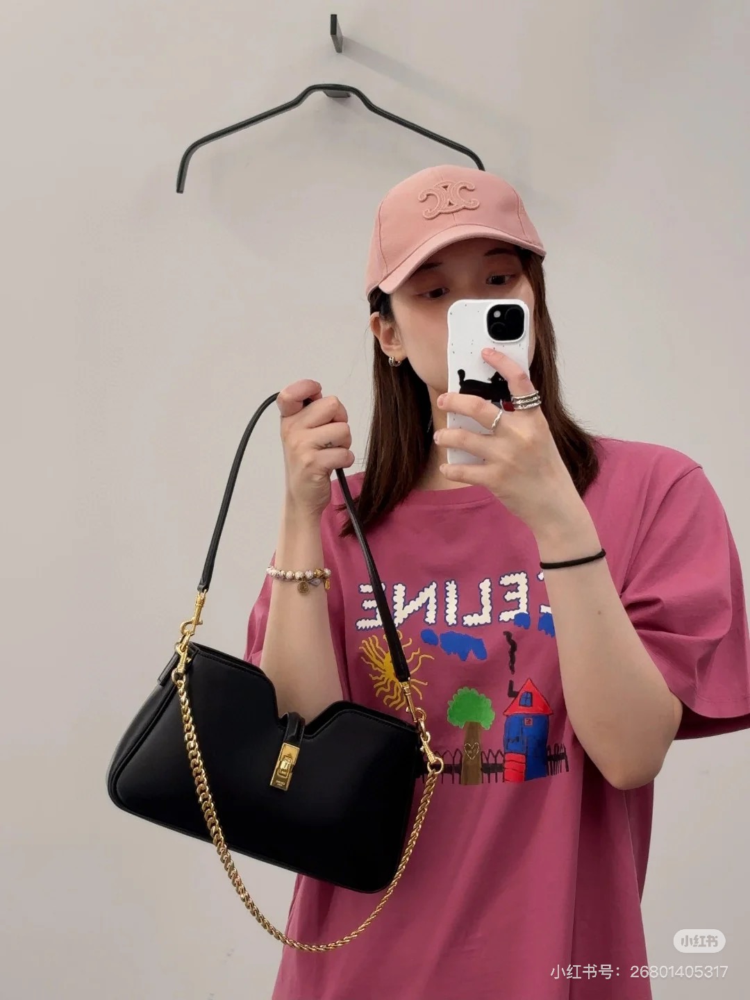 Celine Camille Handbag in Black Leather with Gold-Tone Hardware 6 i1755150816682 7724 0 4