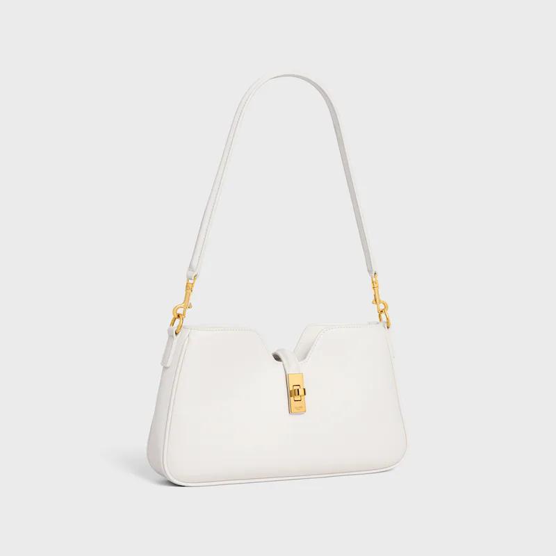 Celine Camille Baguette Bag in White Leather with Gold Hardware 2 i1755150924098 267 0 1