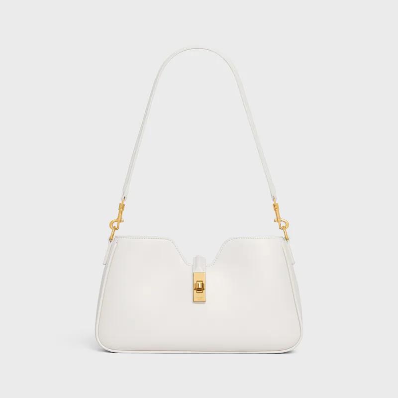 Celine Camille Baguette Bag in White Leather with Gold Hardware 1 i1755150924098 3642 0 0