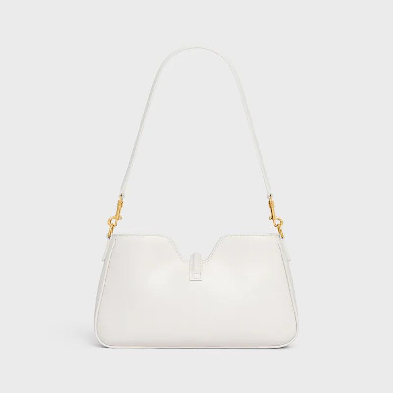 Celine Camille Baguette Bag in White Leather with Gold Hardware 3 i1755150924098 9362 0 2