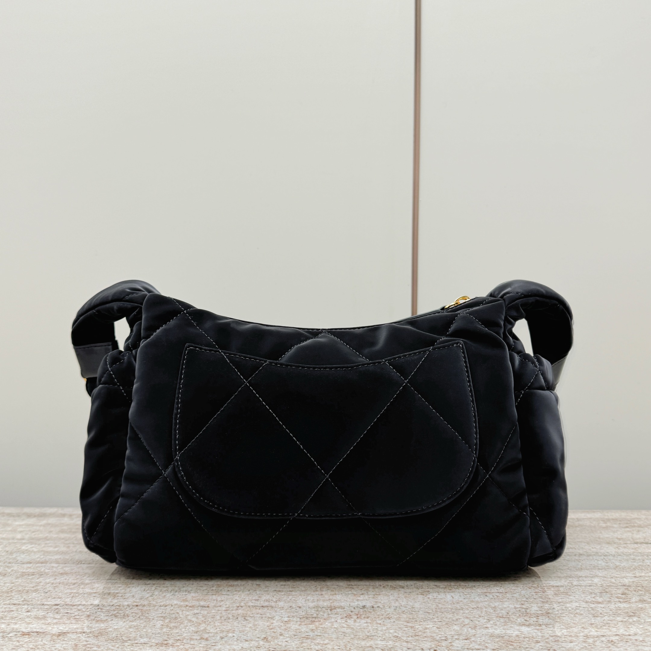 Chanel Quilted Velvet Flap Bag, Soft Nylon Fabric, Perfect for Any Outfit 3 i1733382848 3625 3