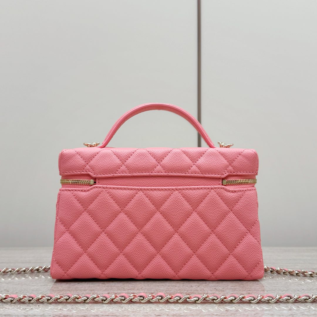 Chanel Pink Quilted Leather Vanity Bag with Chain and Top Handle 3 i1735720561157 1080 0 1