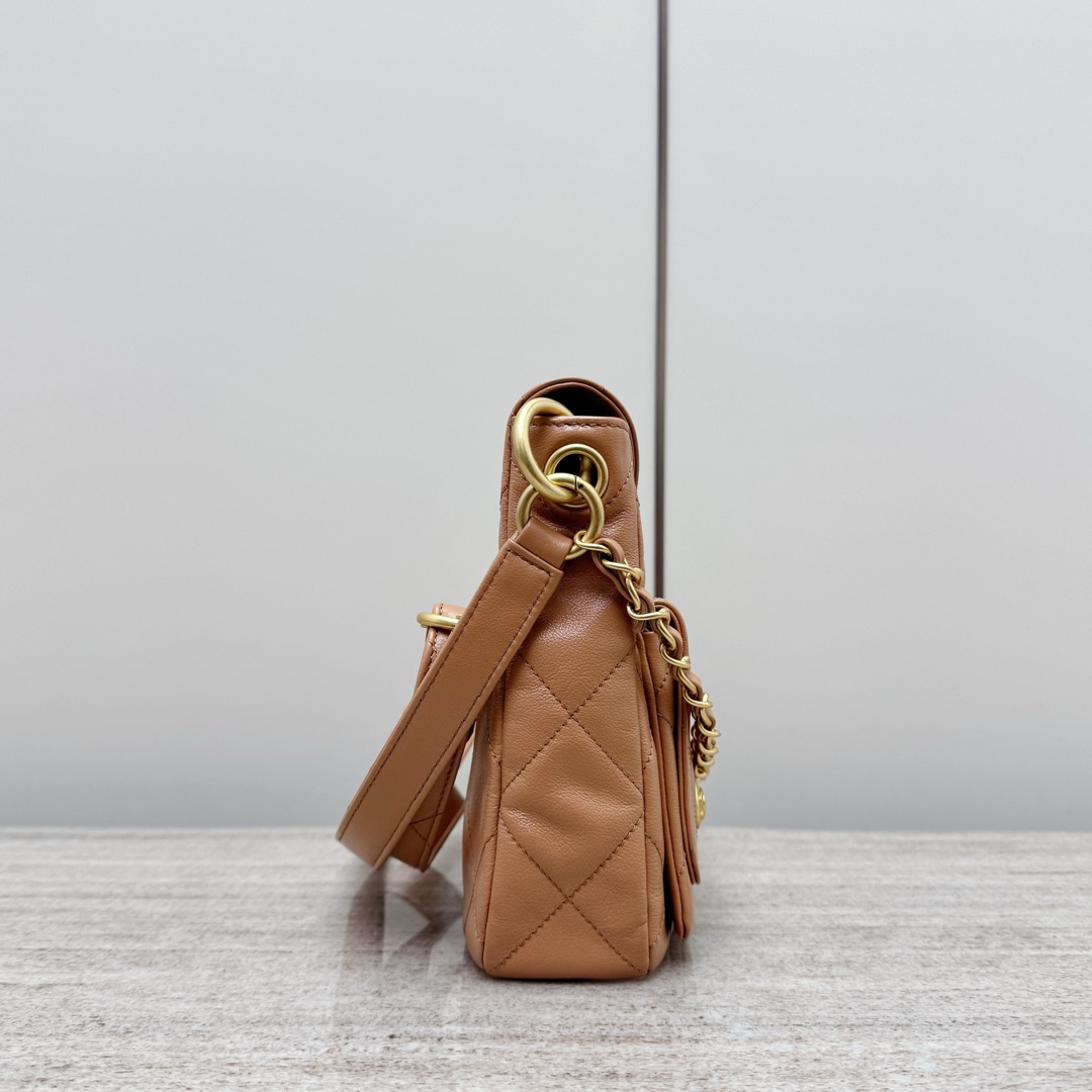 Chanel 24P Hobo Bag Caramel Brown Quilted Leather with Gold Hardware 4 i1736263117498 5708 0 2