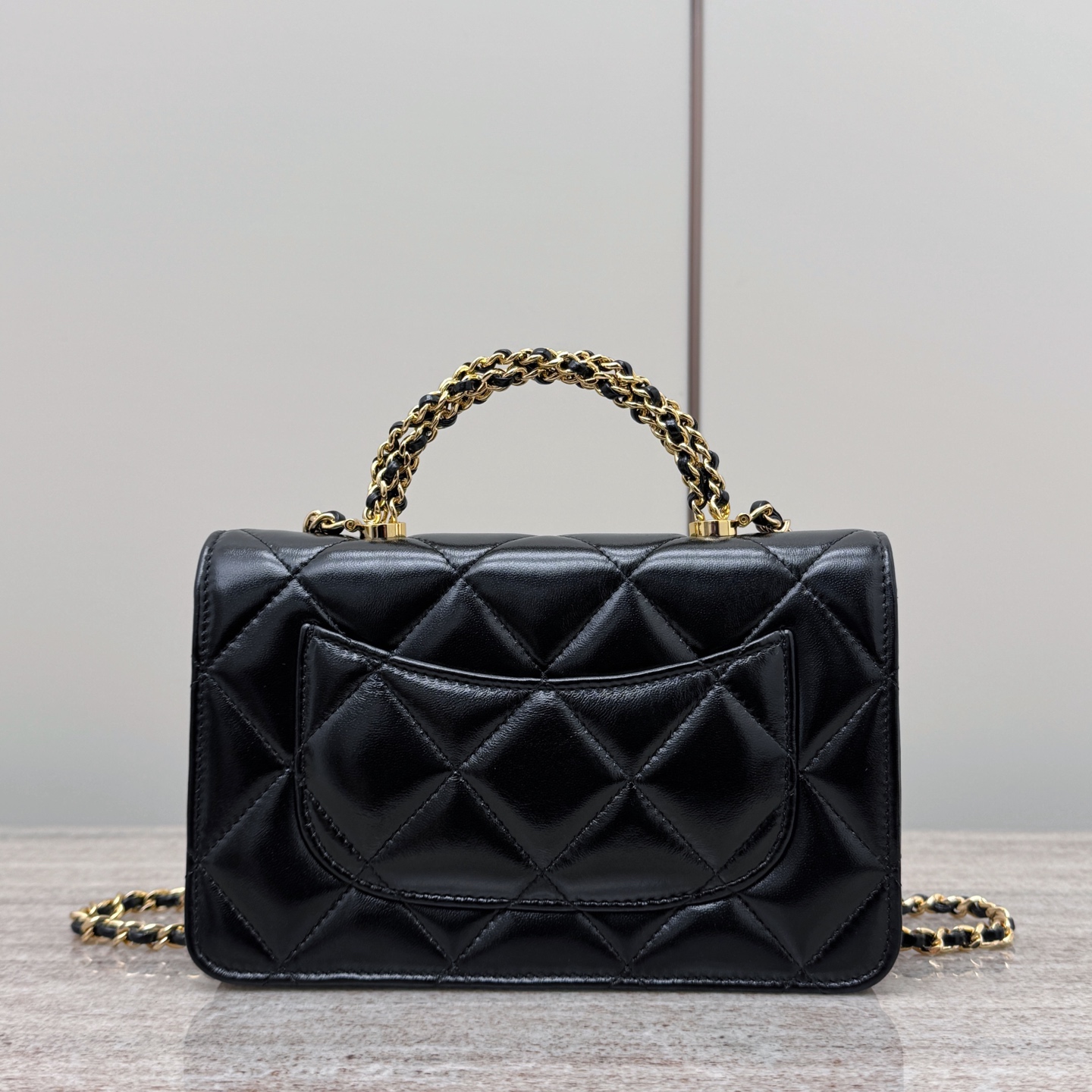 Chanel Top Handle Flap Bag with Chain, Elegant Quilted Leather Handbag 3 i1738755823256 6540 0 1