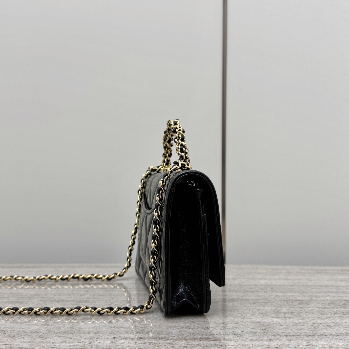 Chanel Top Handle Flap Bag with Chain, Elegant Quilted Leather Handbag 4 i1738755823278 8774 0 2