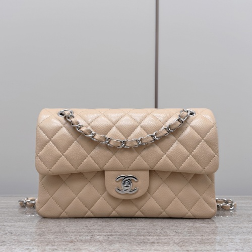 Chanel Classic Flap Bag, Quilted Leather, Milk Tea Pink, Silver Hardware 1 Chanel Classic Flap Bag, Quilted Leather, Milk Tea Pink, Silver Hardware