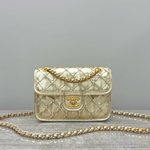 Chanel Classic Flap Bag Gold Leather with Gold-Tone Metal Chain 1 Chanel Classic Flap Bag Gold Leather with Gold-Tone Metal Chain