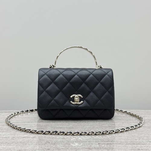 Chanel Timeless Class Mini Top Handle Bag Black Caviar Quilted Silver Hardware 1 Chanel Timeless Class Mini Top Handle Bag Black Caviar Quilted Silver Hardware