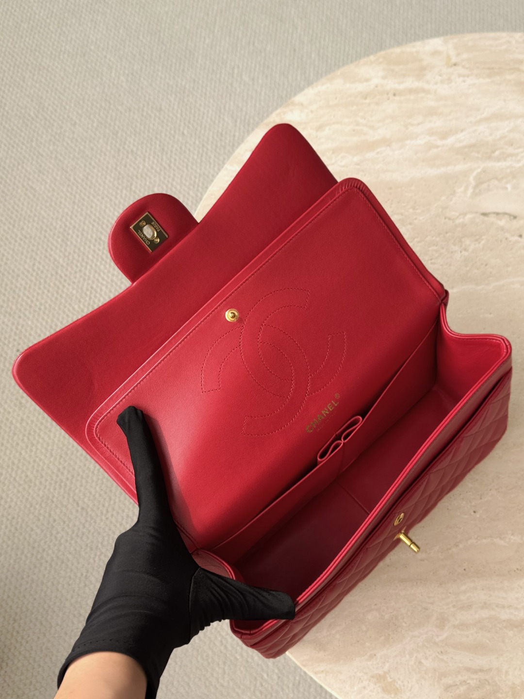 샤넬 가방 레드 금장 33627 Chanel Bag