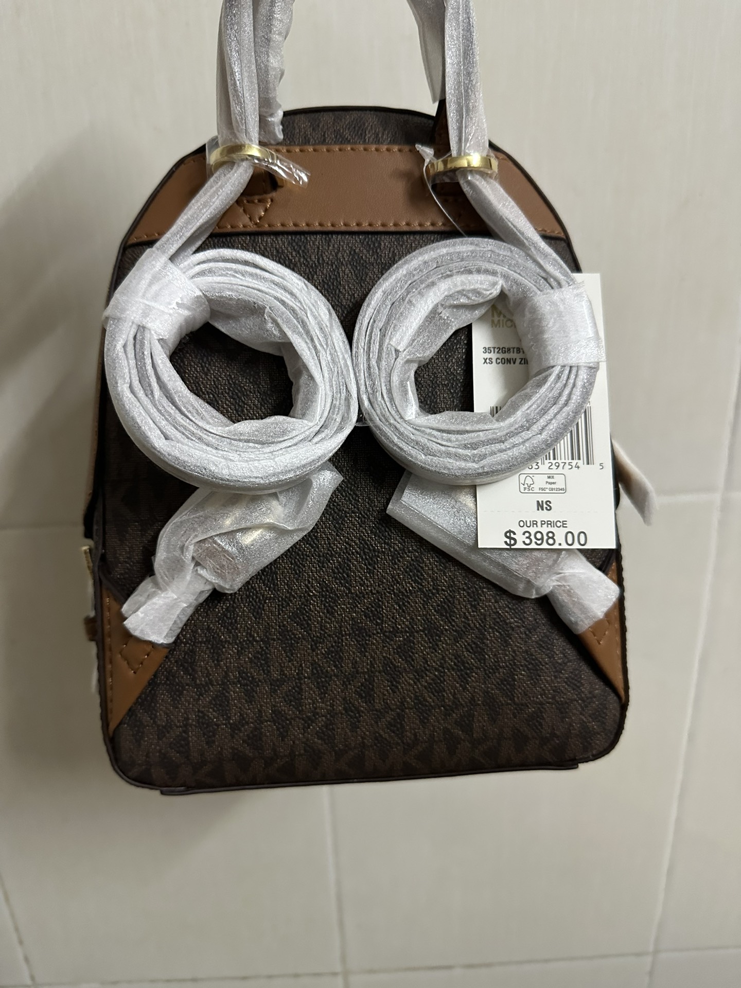 Michael Kors 新款AMK背包2拼皮小号，A