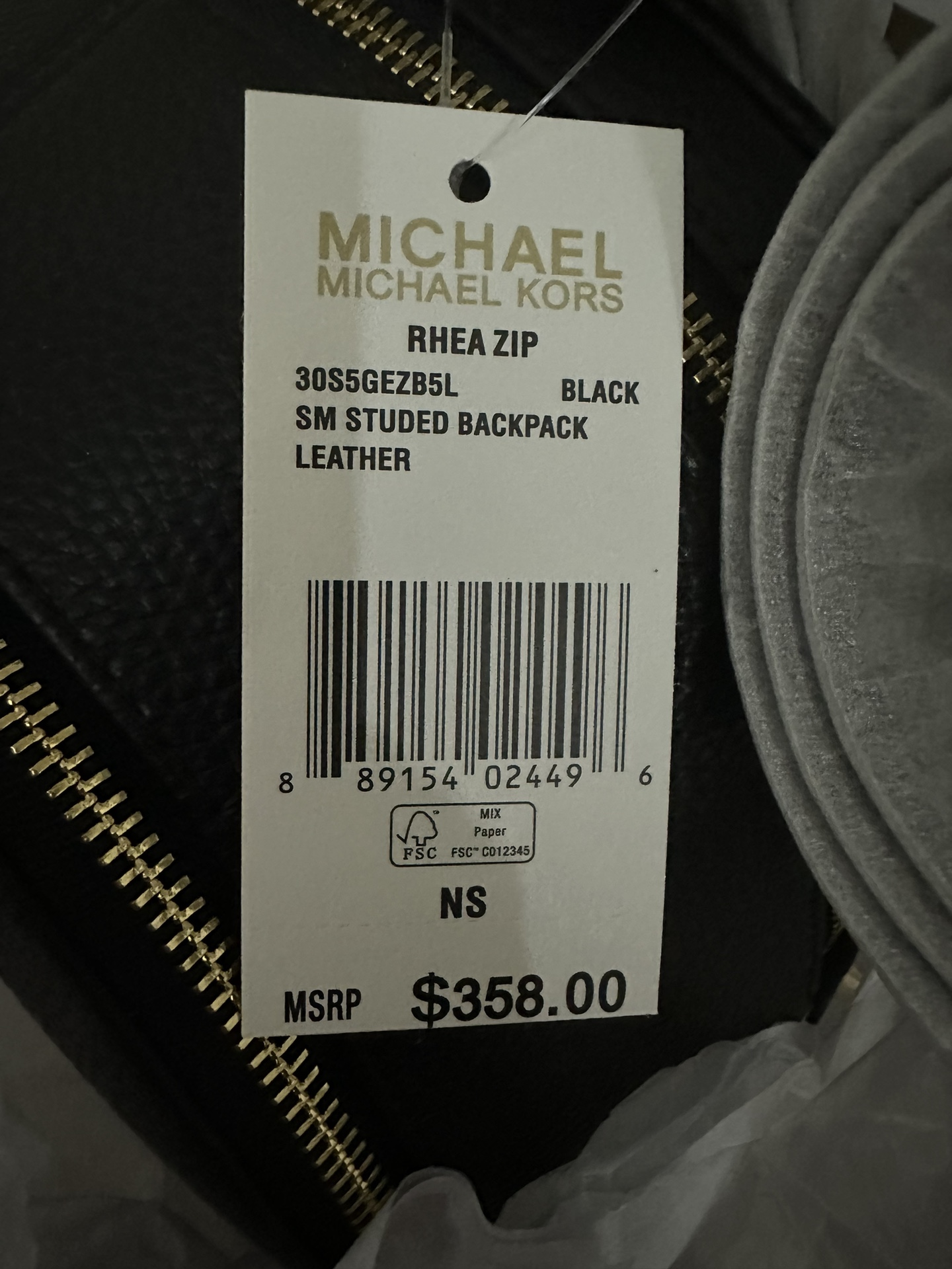 Michael Kors Mk纯原 大号双肩背包2拼皮，荔枝纹软牛皮，手感超柔软 配 防尘袋