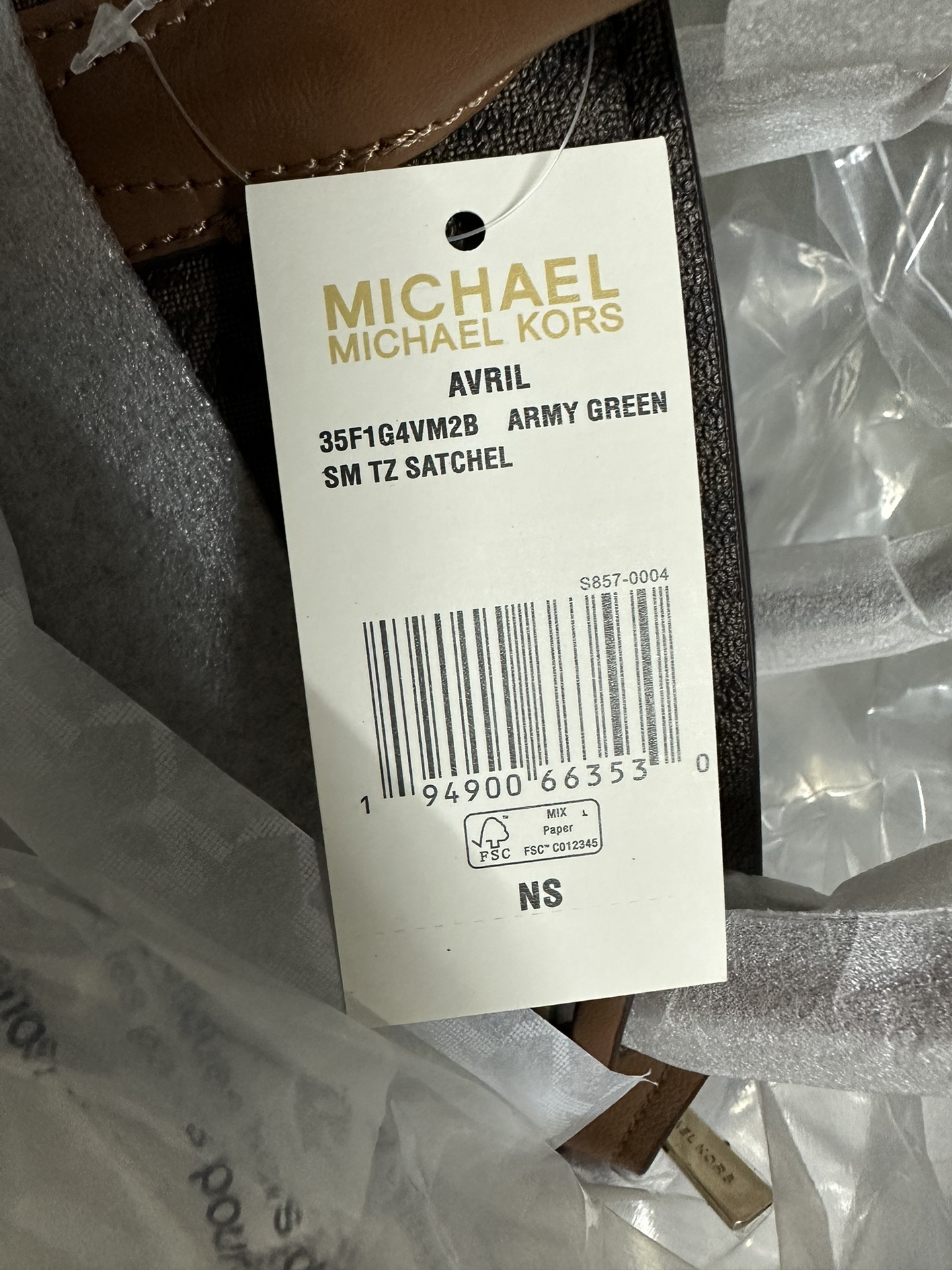 Michael Kors 新款小号饺子包，pV啡拼椋
