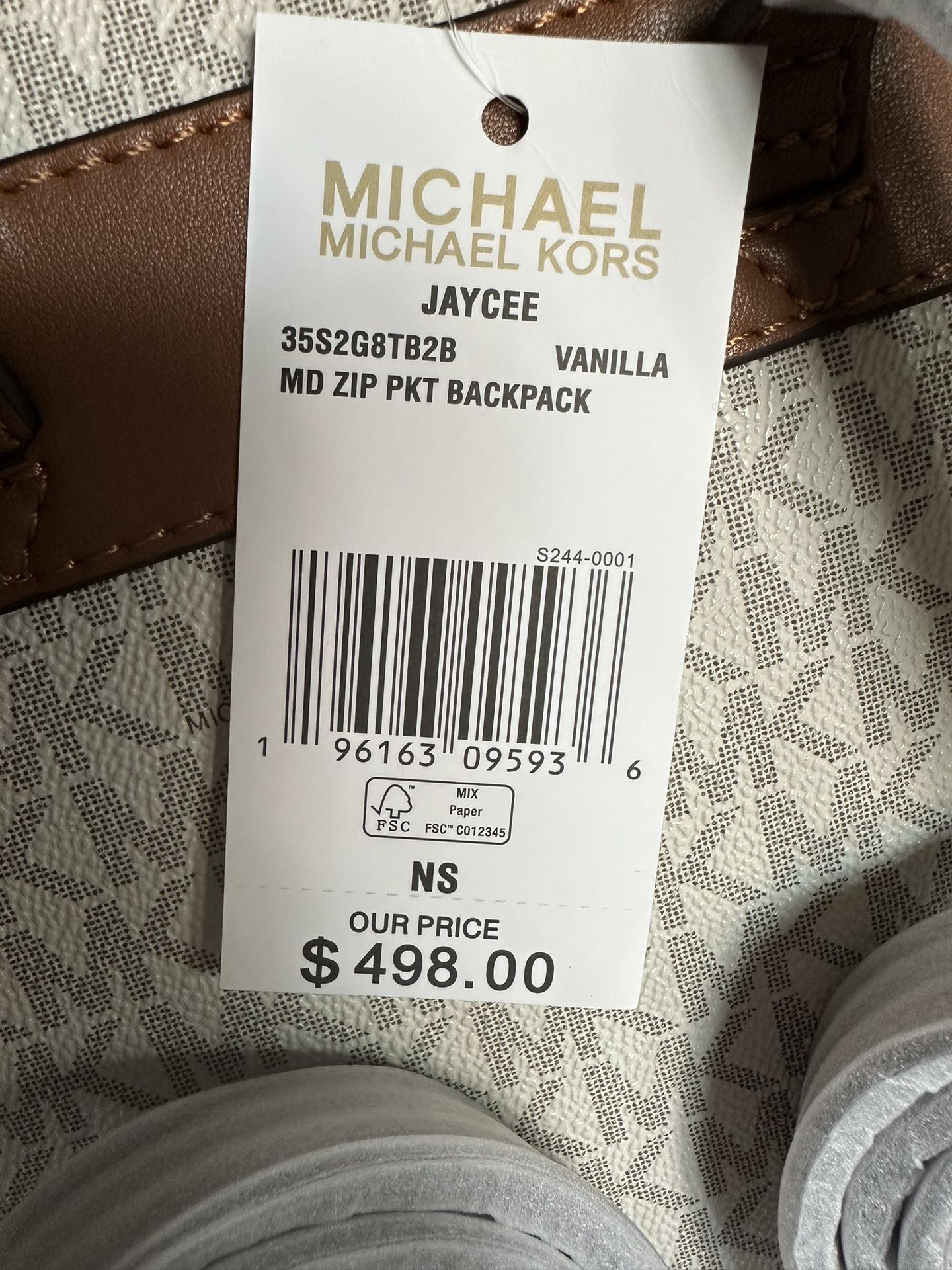 Michael Kors 2024年新款AMK背包2拼皮中号。 A