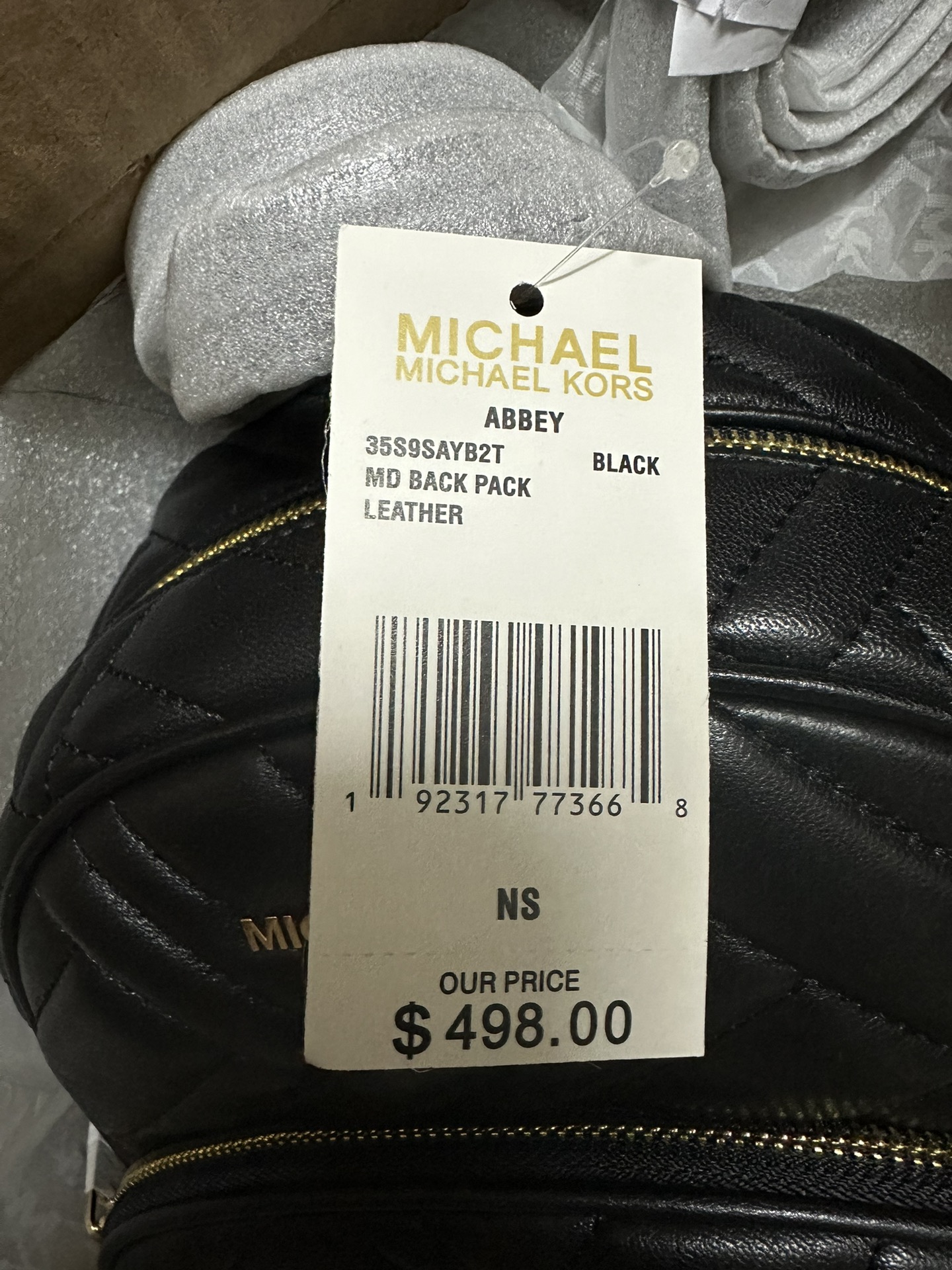 Michael Kors MK羊皮系列双肩背包 羊皮长方条格大小不同拼 内里前后都有插袋和拉链暗袋 实用又