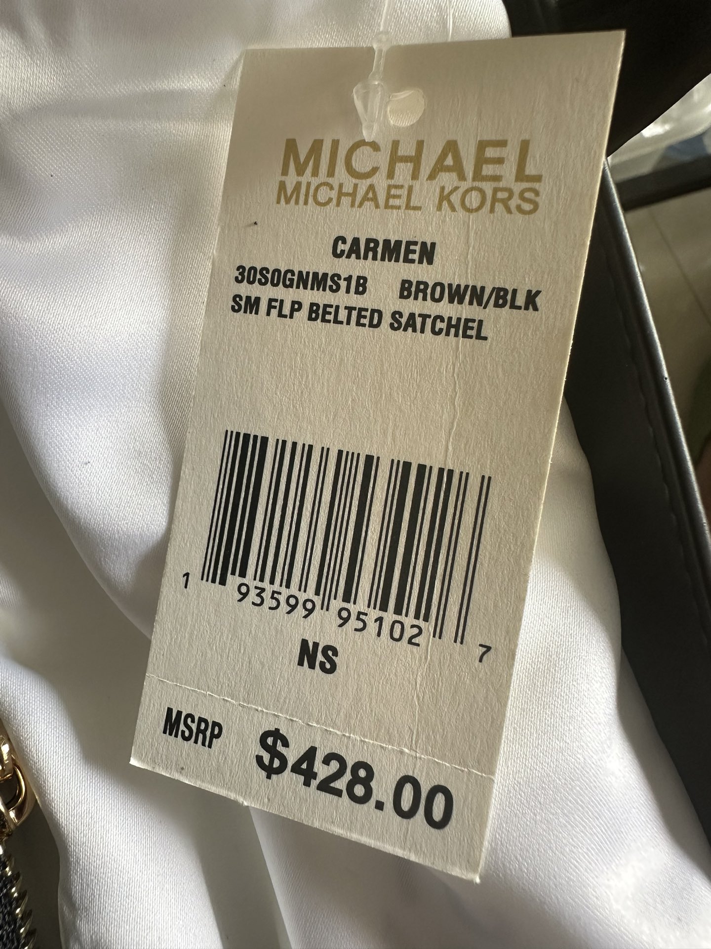 Michael Kors 耳朵包黑色拼棕