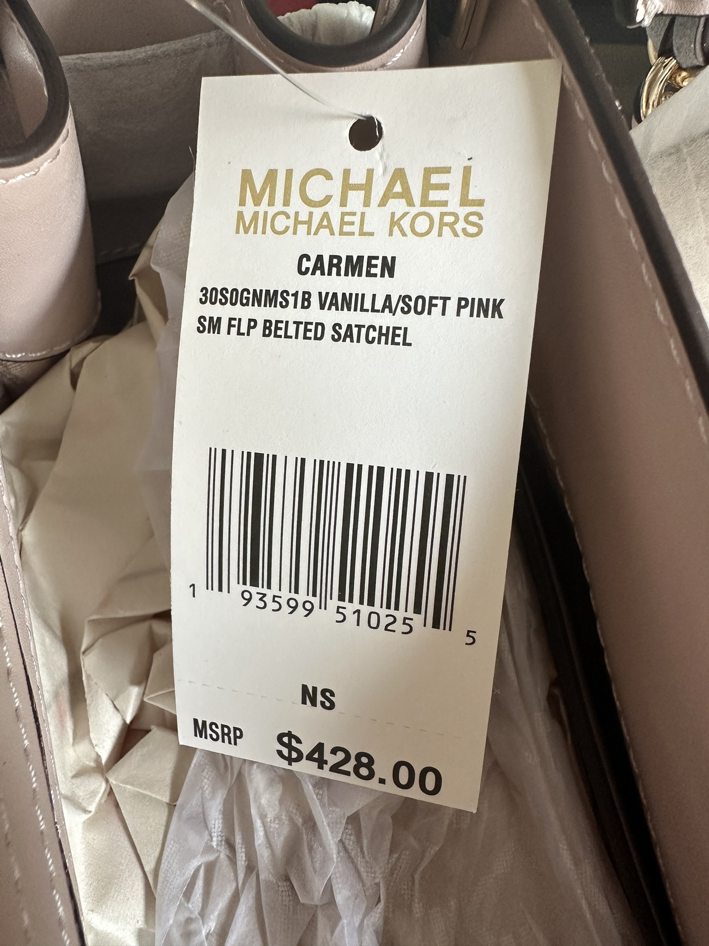 Michael Kors 耳朵包p V白拼粉