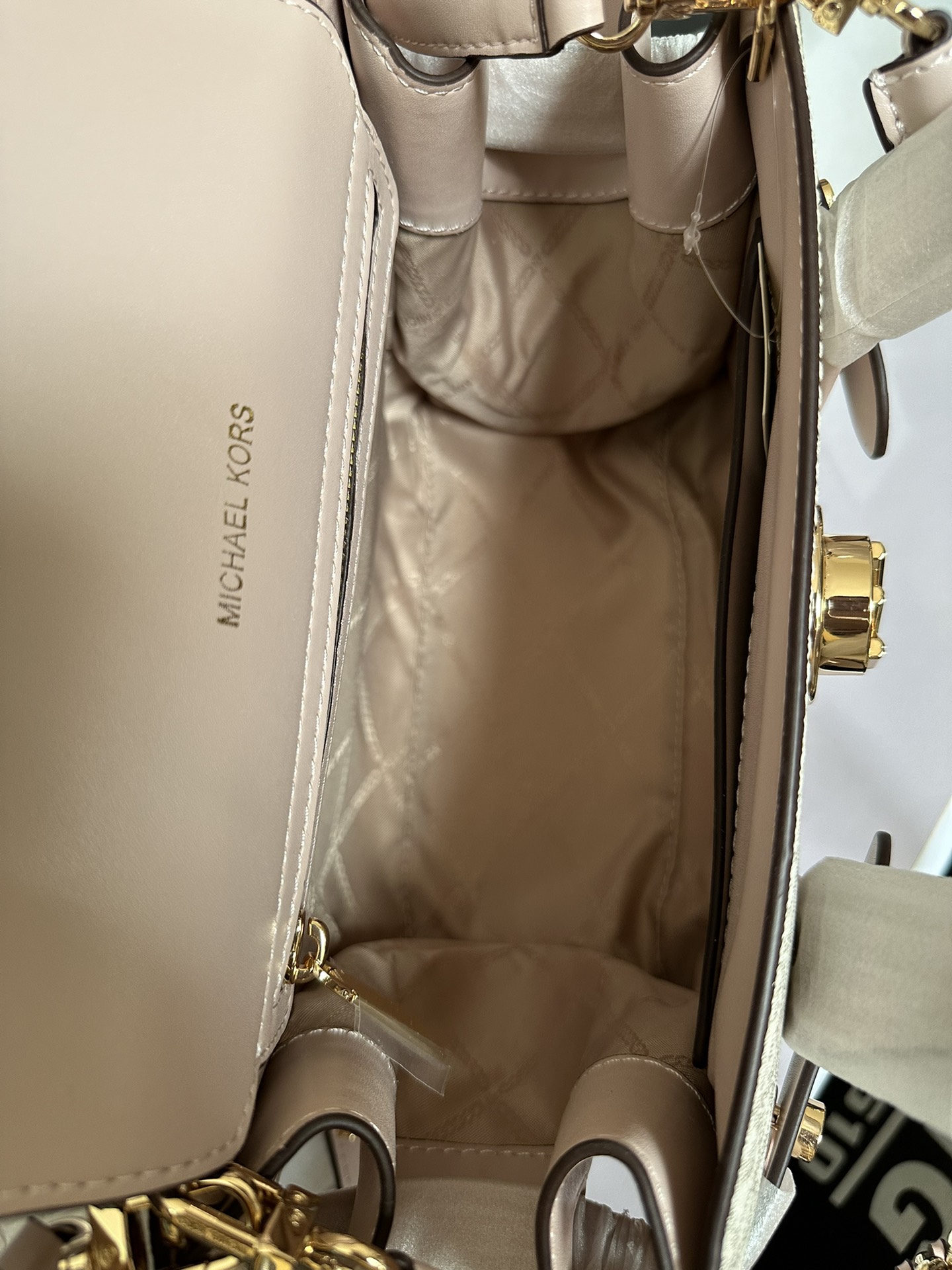 Michael Kors 耳朵包p V白拼粉
