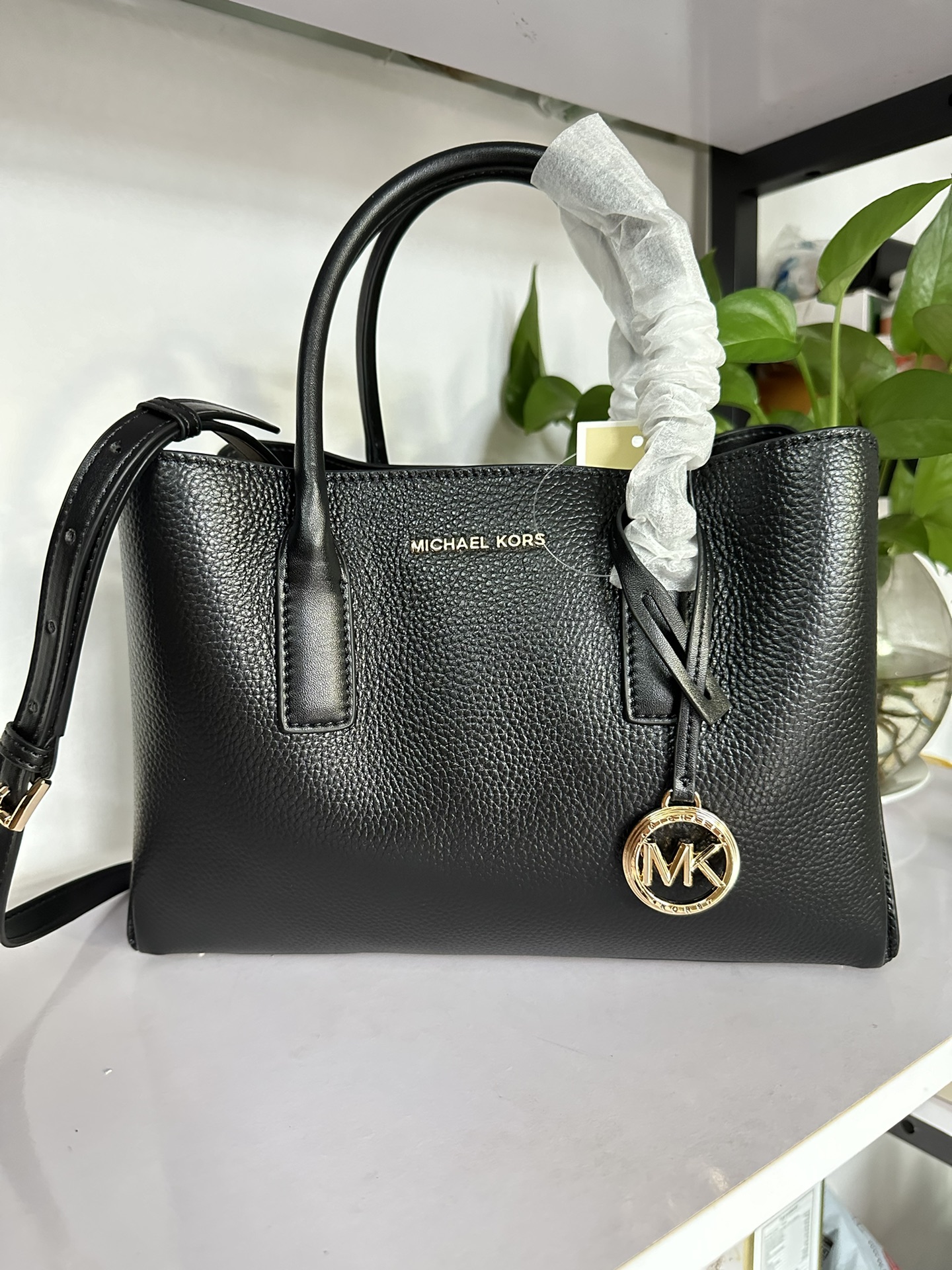 Michael Kors 2024年MK新开口笑单肩包 迈克.科尔斯（MICHAEL KORS）女士手提包 30S4G9RS1S