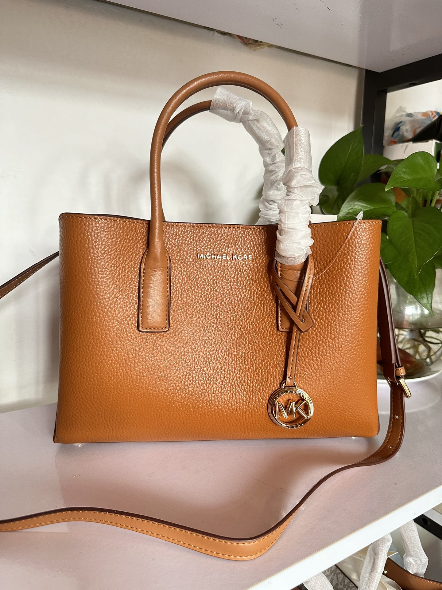 Michael Kors 2024年MK新开口笑单肩包 迈克.科尔斯（MICHAEL KORS）女士手提包 30S4G9RS1T