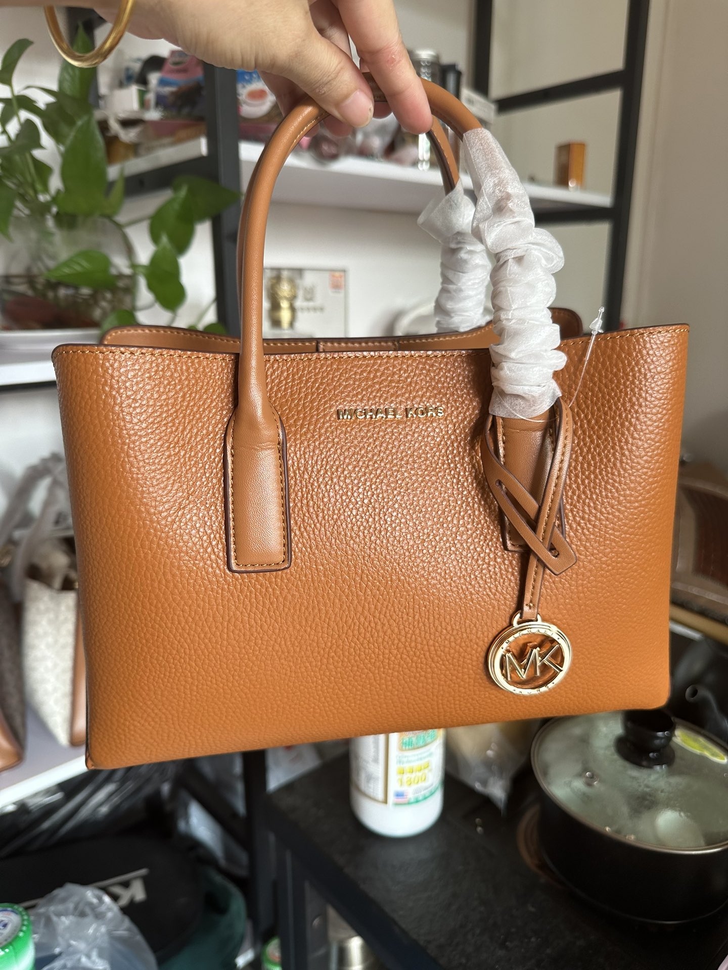 Michael Kors 2024年MK新开口笑单肩包 迈克.科尔斯（MICHAEL KORS）女士手提包 30S4G9RS1T