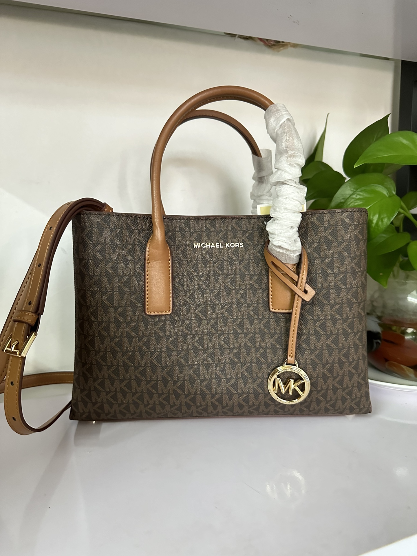 Michael Kors 2024年MK新开口笑单肩包 迈克.科尔斯（MICHAEL KORS）女士手提包 30S4G9RS1B
