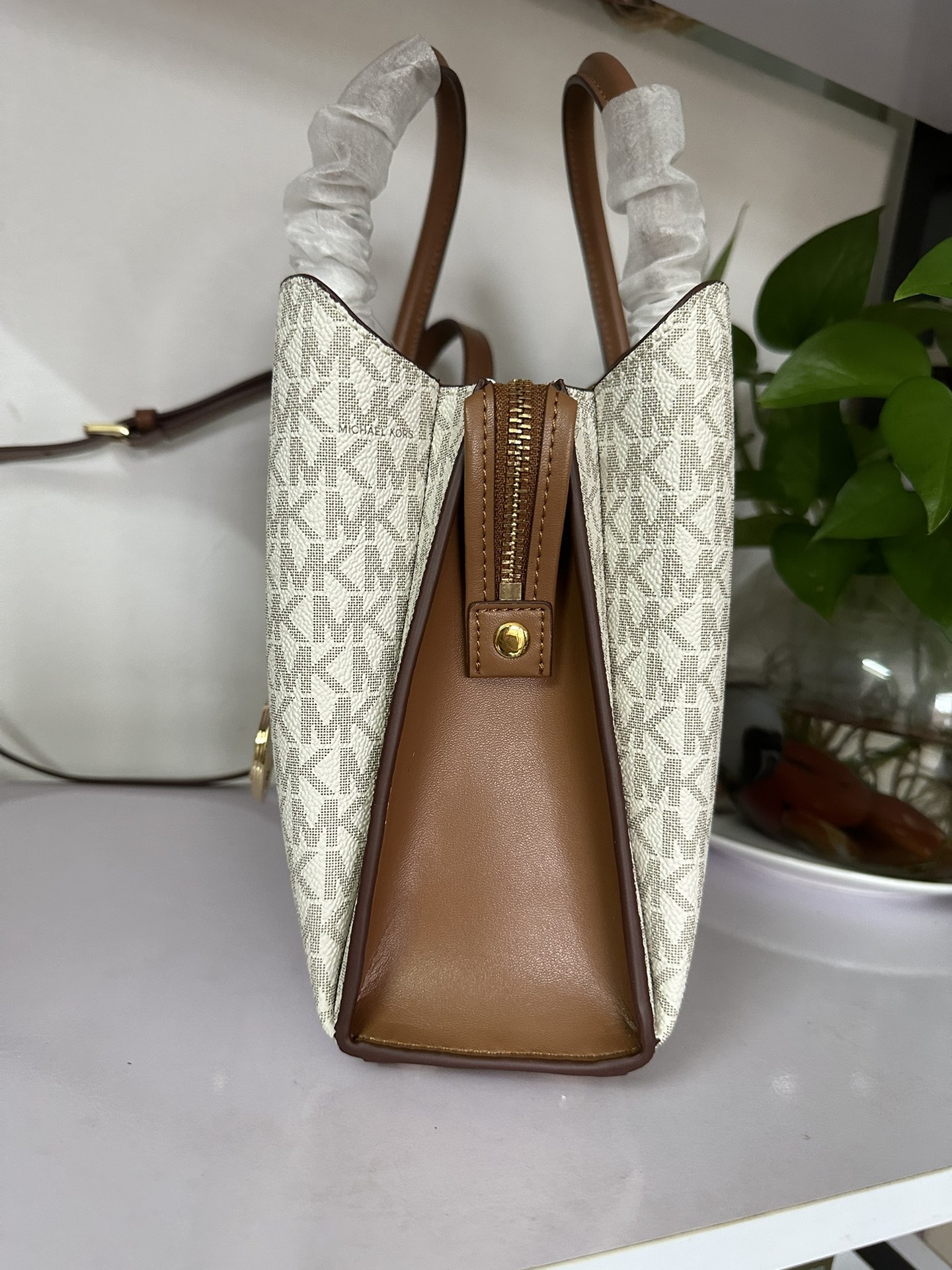 Michael Kors 2024年MK新开口笑单肩包 迈克.科尔斯（MICHAEL KORS）女士手提包 30S4G9RS1S