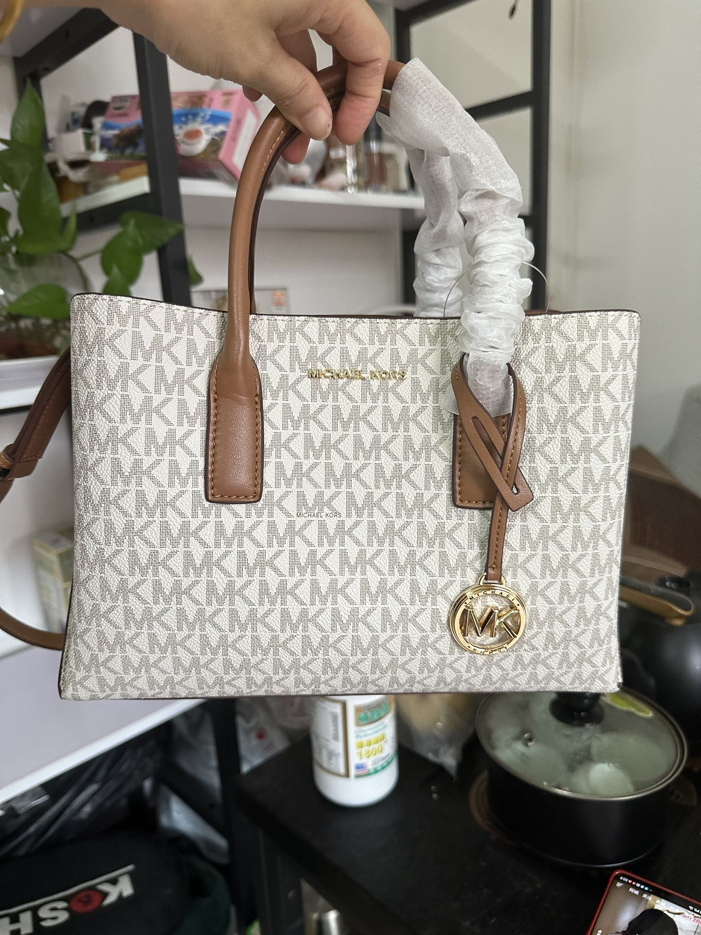 Michael Kors 2024年MK新开口笑单肩包 迈克.科尔斯（MICHAEL KORS）女士手提包
