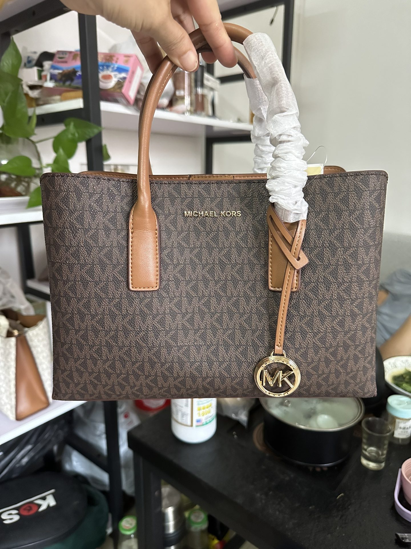 Michael Kors 2024年MK新开口笑单肩包 迈克.科尔斯（MICHAEL KORS）女士手提包
