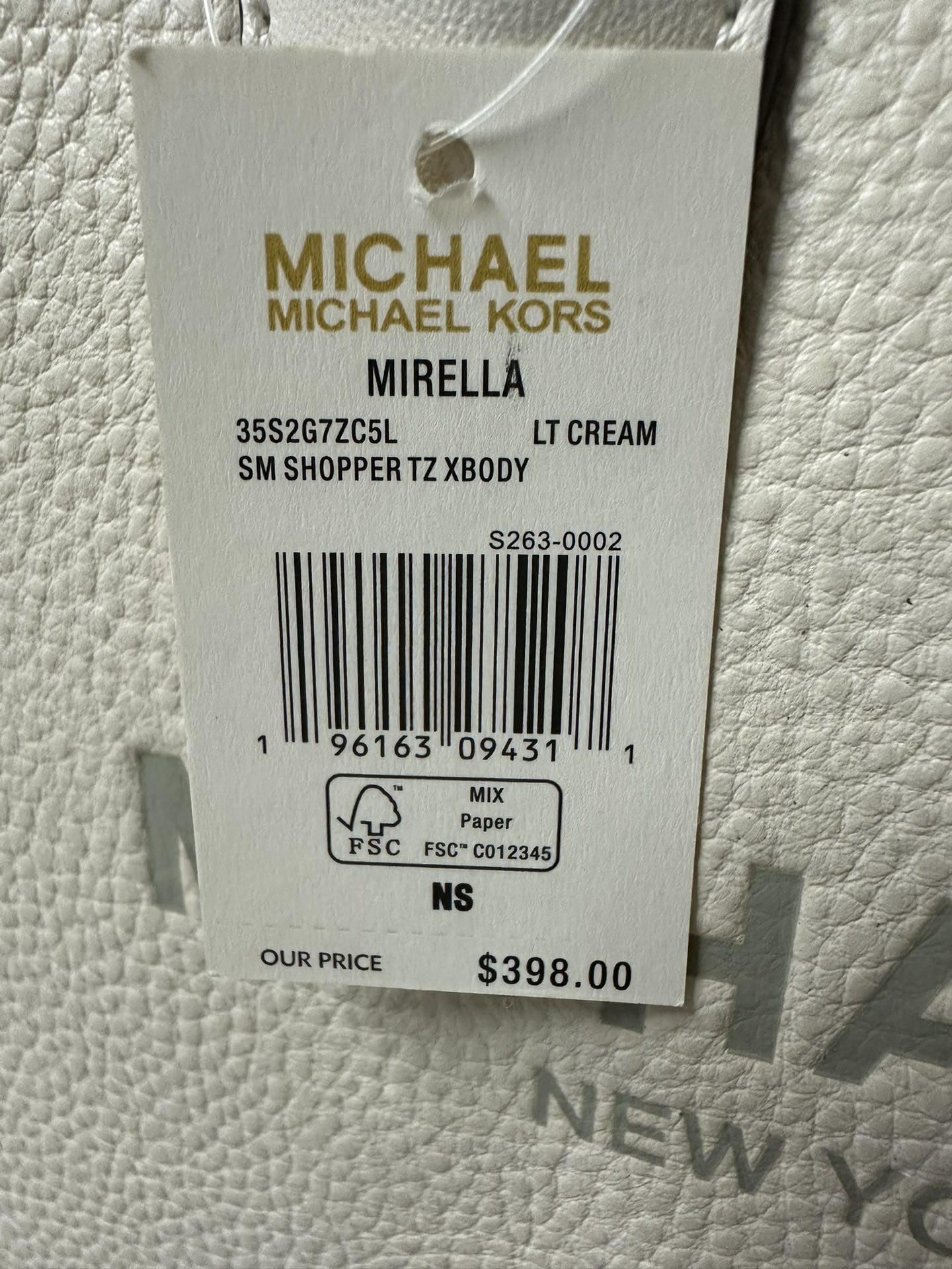 Michael Kors 小号独家新款帆布同款，白色