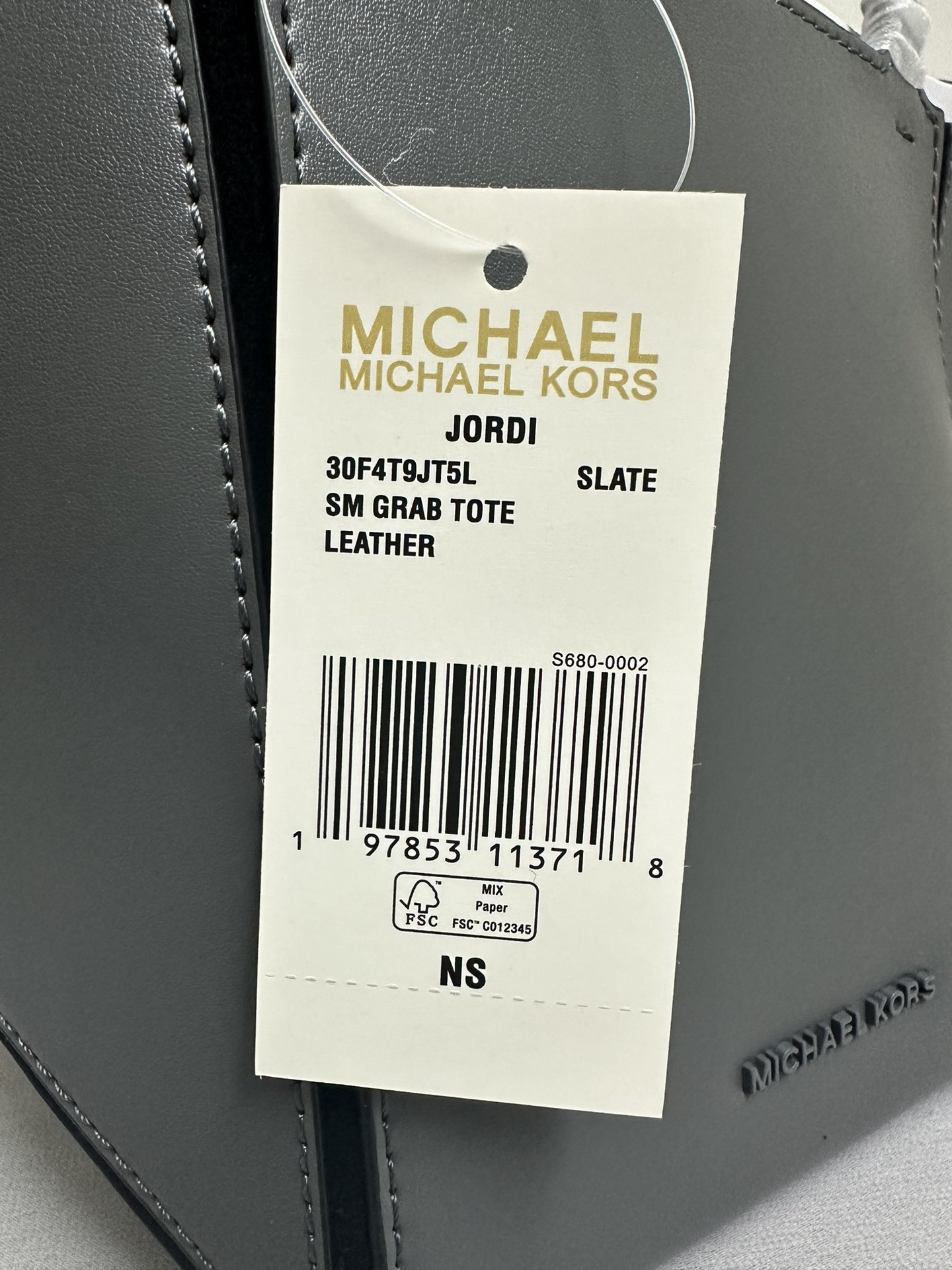 Michael Kors Mk折叠托特包小号，灰色