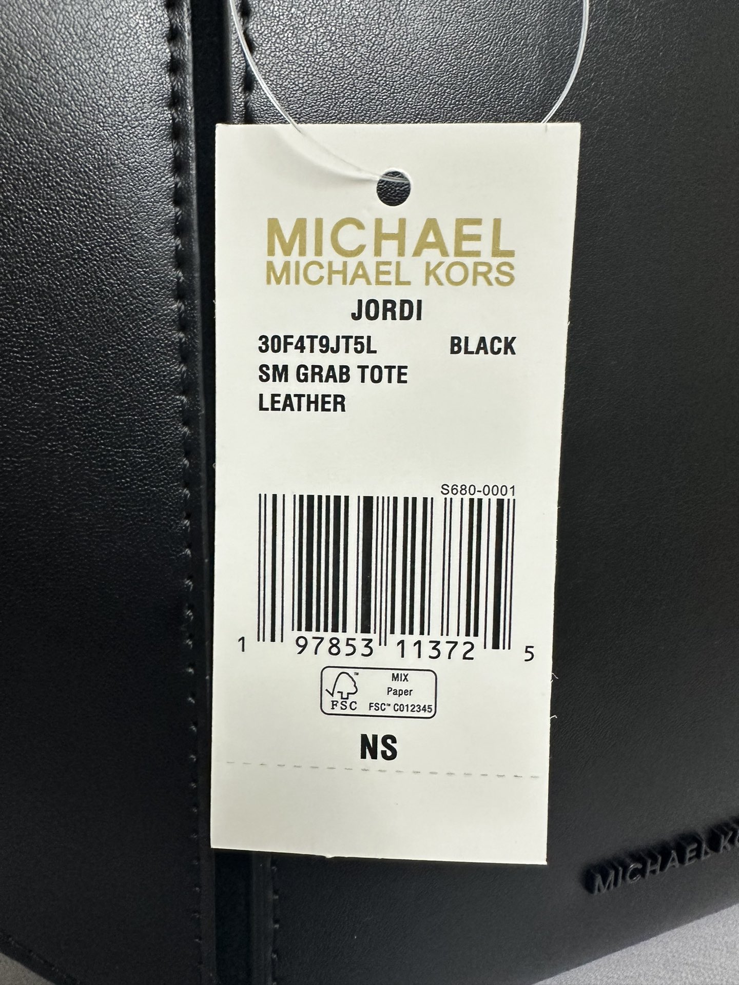 Michael Kors Mk折叠托特包小号，黑色