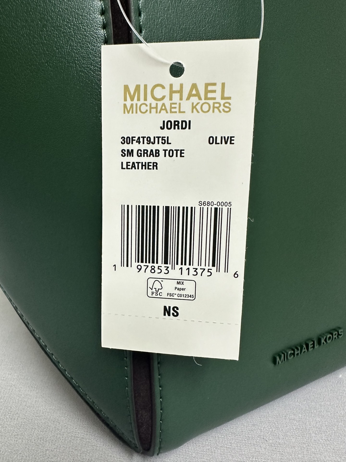 Michael Kors Mk折叠托特包小号，墨绿