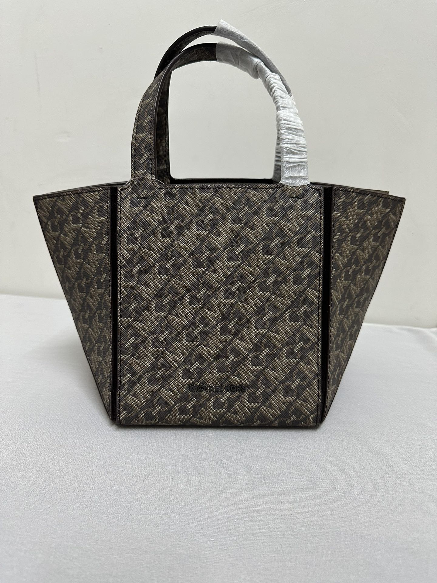Michael Kors Mk折叠托特包小号，印花啡色