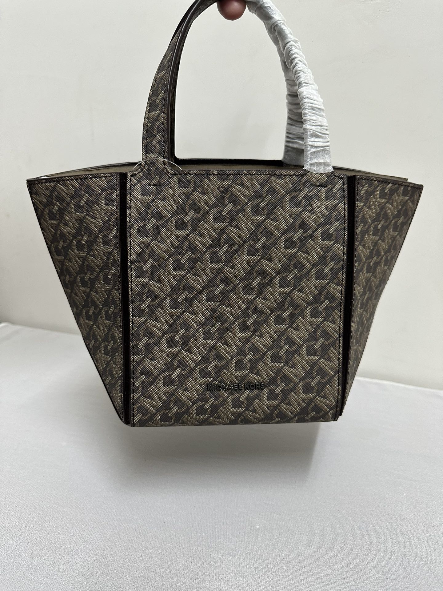 Michael Kors Mk折叠托特包小号，印花啡色