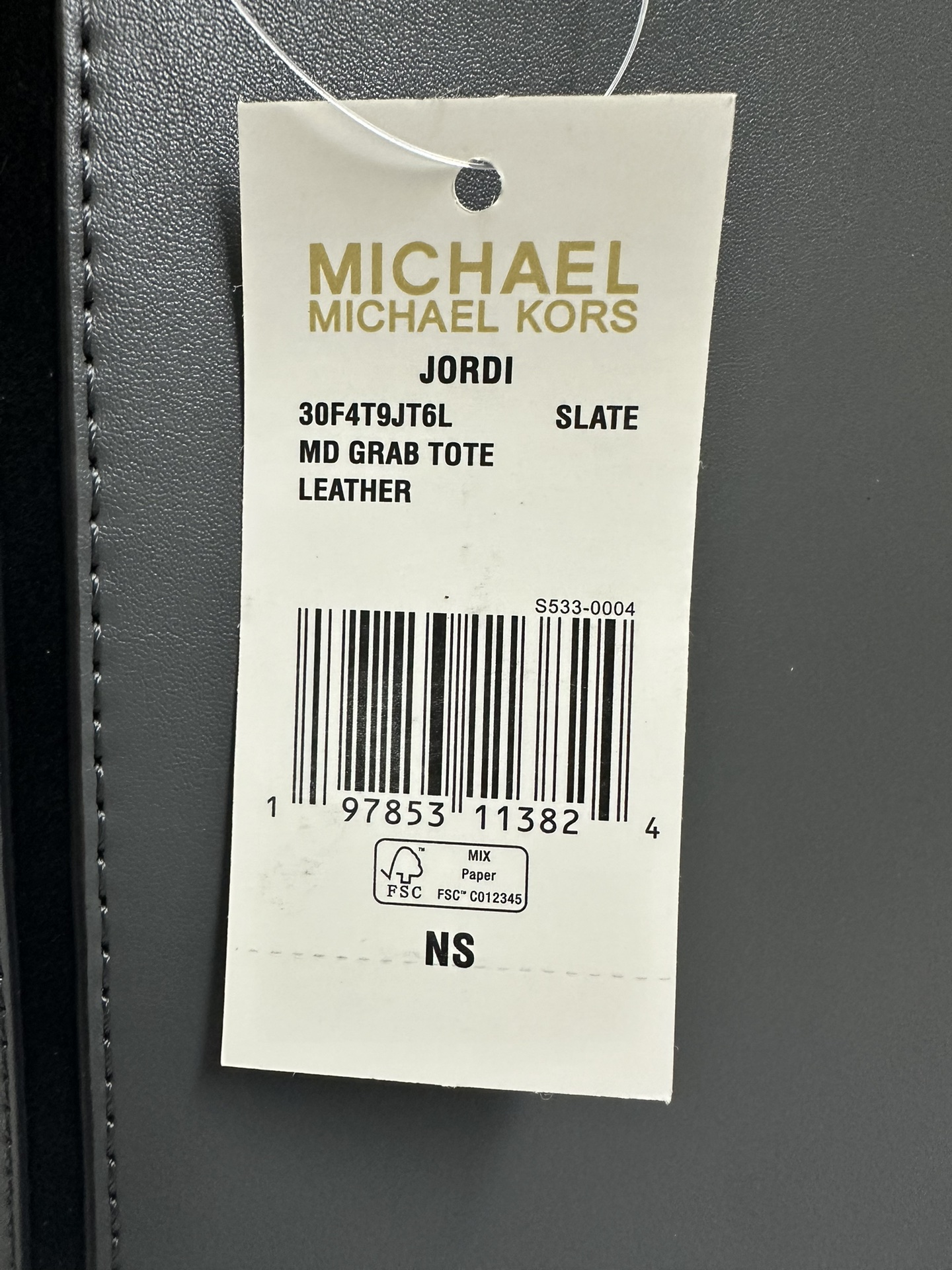 Michael Kors Mk折叠托特包中号、灰色