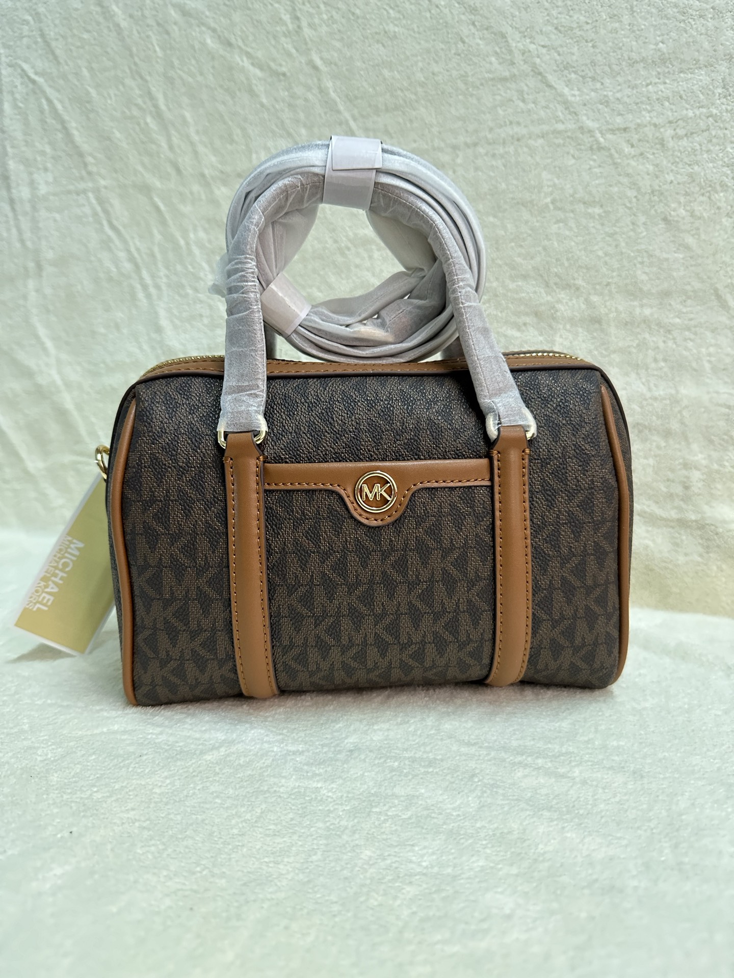 Michael Kors MICHAEL KORS迈克高仕 MK Travel 女士小号老花手提斜挎包 此款 Travel 小号老花手提包