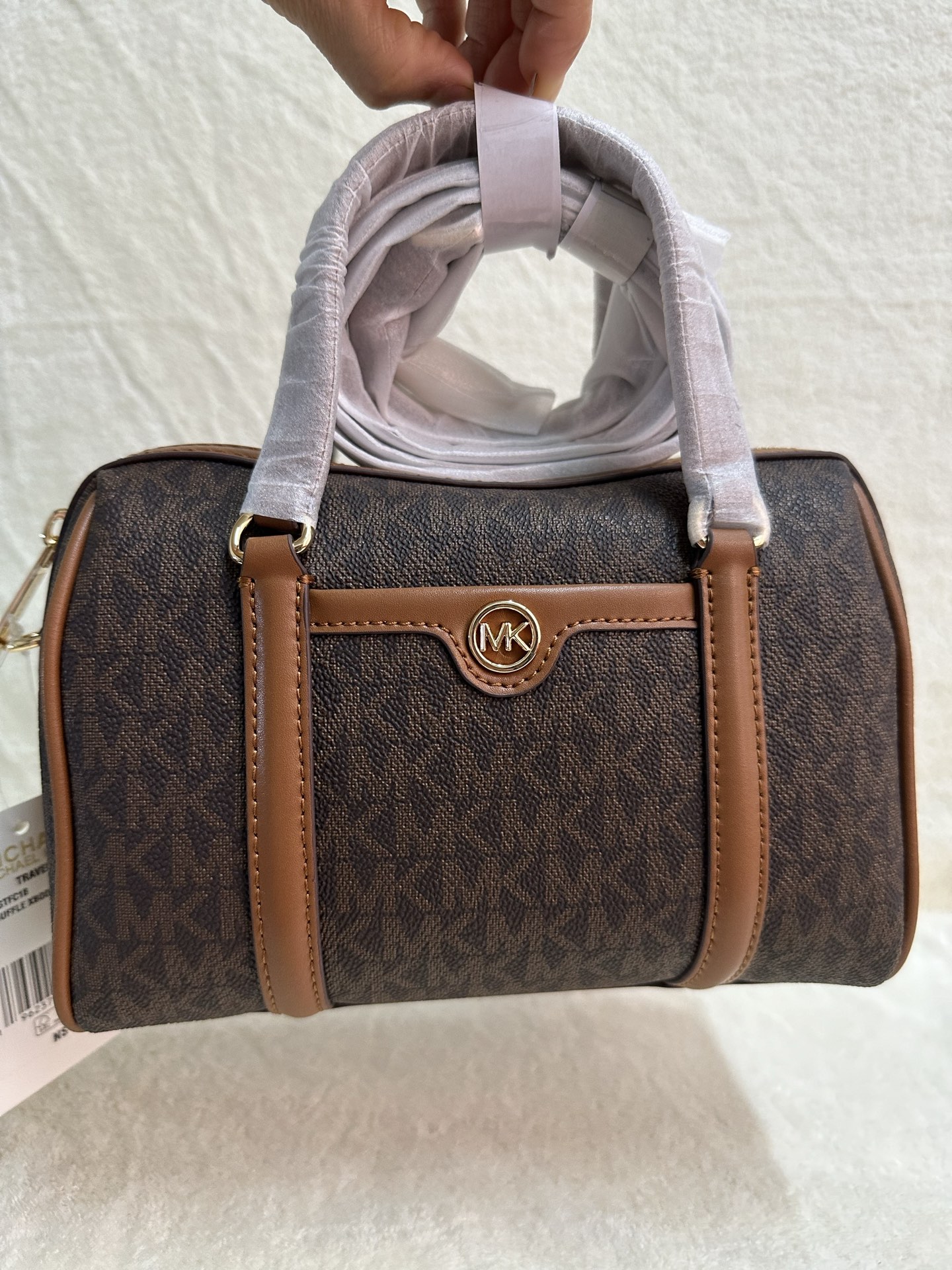 Michael Kors MICHAEL KORS迈克高仕 MK Travel 女士小号老花手提斜挎包 此款 Travel 小号老花手提包